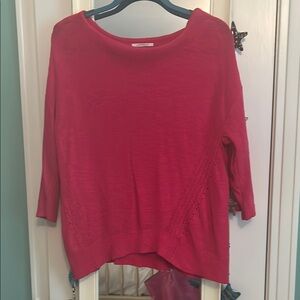 Anthropologie pink knit Sweater M